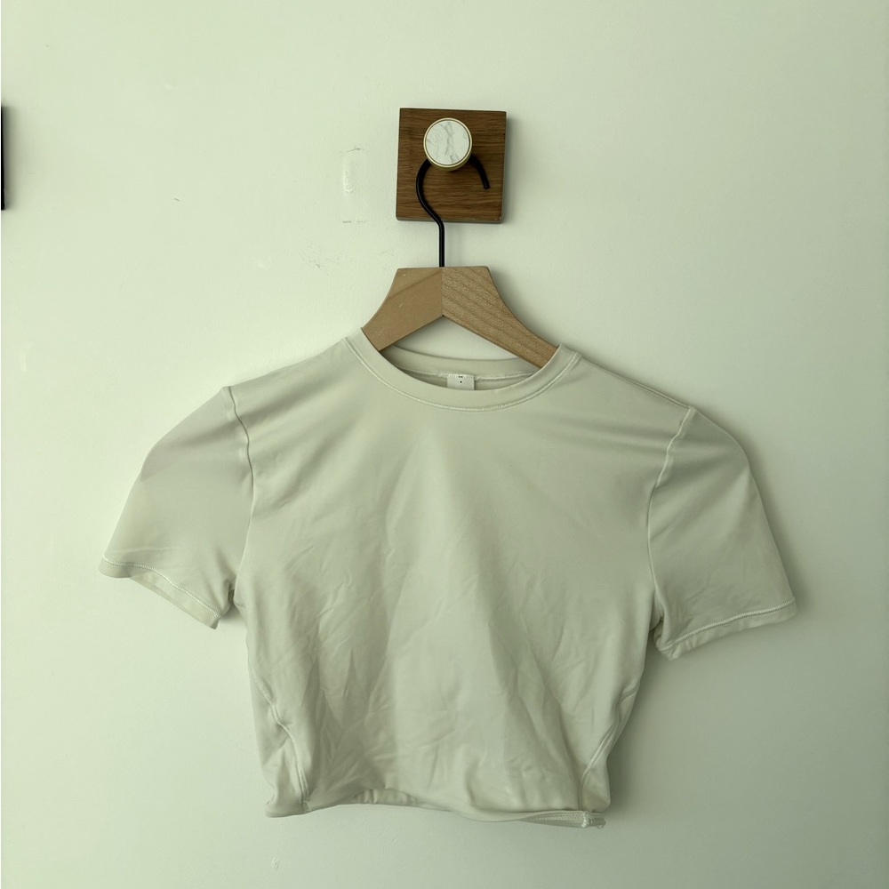 Lululemon Wundermost Ultra-Soft Nulu Crewneck Cropped T-Shirt